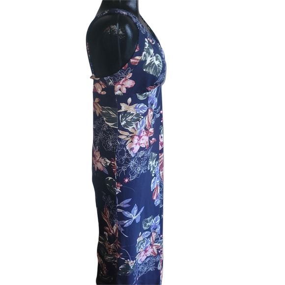 BB Collection Navy Floral Sleeveless Maxi Dress - Picture 4 of 6